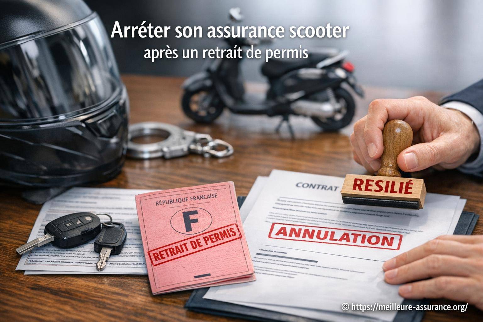 Arrêter son assurance scooter après un retrait de permis : que faire ?